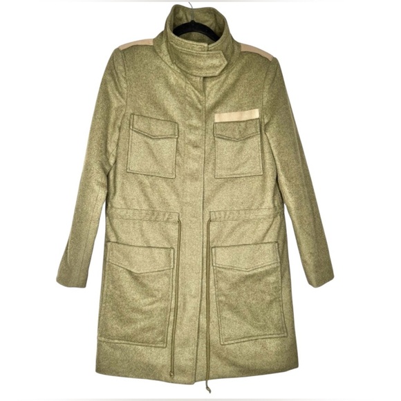 Emerson Fry Army Wool Jacket Parka Trench Coat Size 0 - Picture 3 of 8